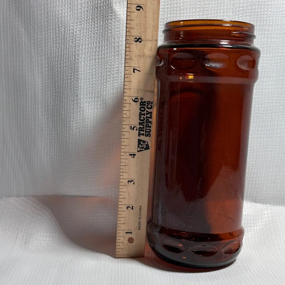 Vintage Amber glass jar from the Garden-Craft or Carnation‎ Coffee-Mate